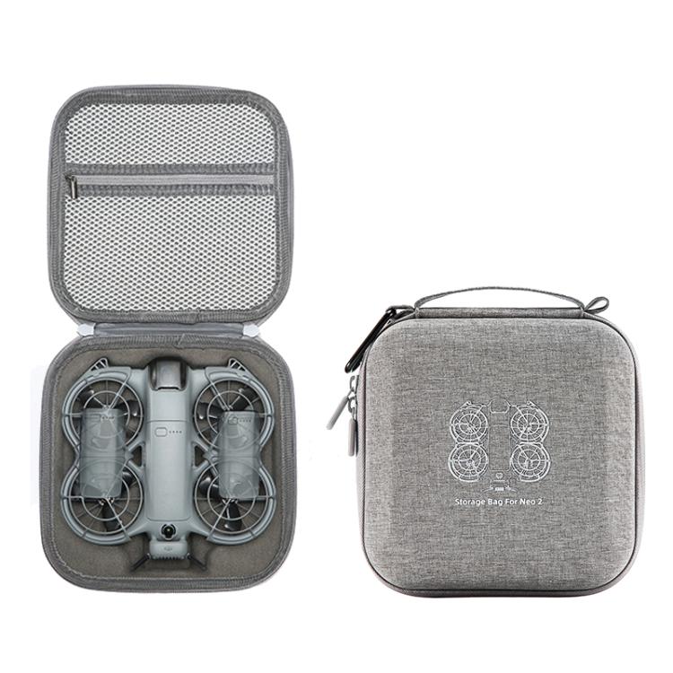 Estuche rígido compacto y portátil con clip metálico para dron DJI Neo 2., Mini Gray