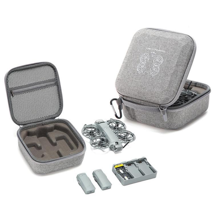 Estuche rígido compacto y portátil con clip metálico para dron DJI Neo 2., Mini Gray