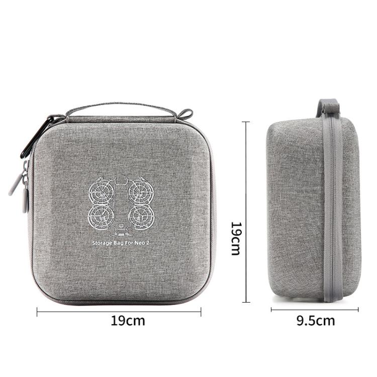Estuche rígido compacto y portátil con clip metálico para dron DJI Neo 2., Mini Gray