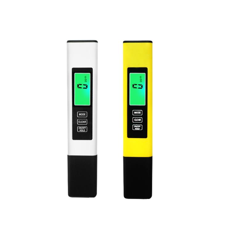 Lápiz medidor de calidad del agua 3 en 1 con retroiluminación inteligente de doble color, medidor de TDS, conductividad y detector de temperatura., 3-in-1 Leather Case White, 3-in-1 Leather Case Yellow, 3-in-1 PP Box Yellow, 3-in-1 PP Box White