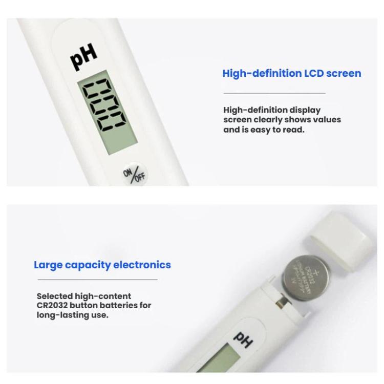 Medidor de pH con autocalibración y analizador digital de calidad del agua de alta precisión, ph01