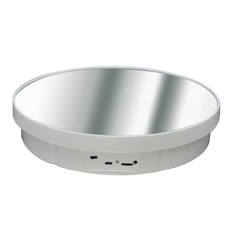 Espejo multiusos con disco giratorio eléctrico, alimentado por batería o USB. Soporte para exhibición en vivo de fotografía., 32cm, 40cm