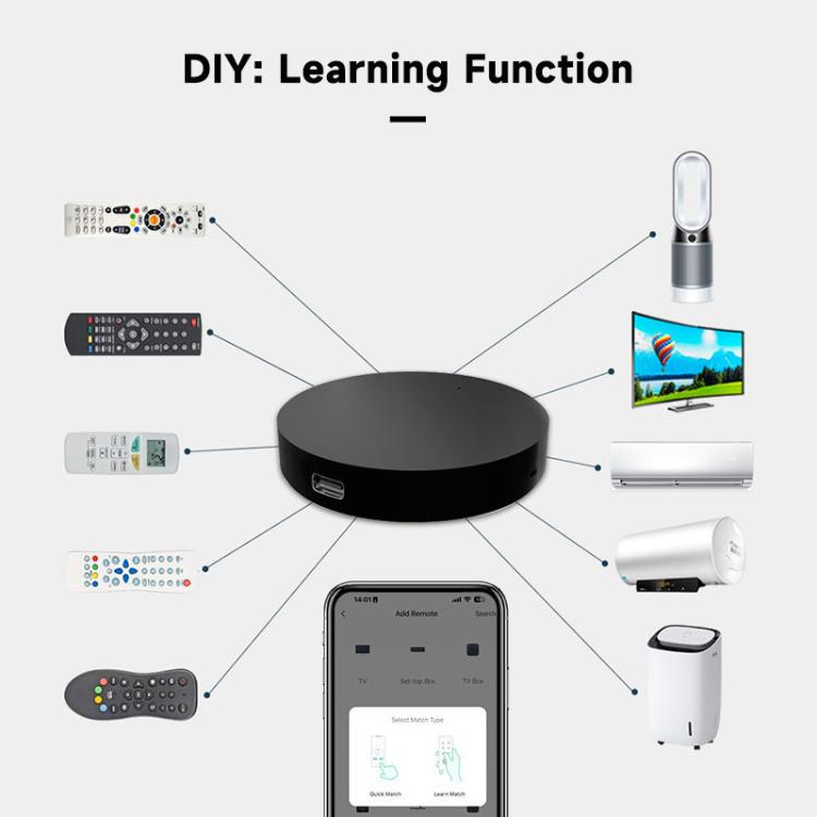 Mando a distancia universal Tuya Wifi para el hogar inteligente, compatible con control por voz y control remoto desde el teléfono móvil., IR, IR+RF