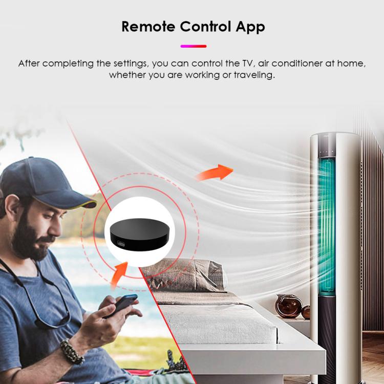 Mando a distancia universal Tuya Wifi para el hogar inteligente, compatible con control por voz y control remoto desde el teléfono móvil., IR, IR+RF