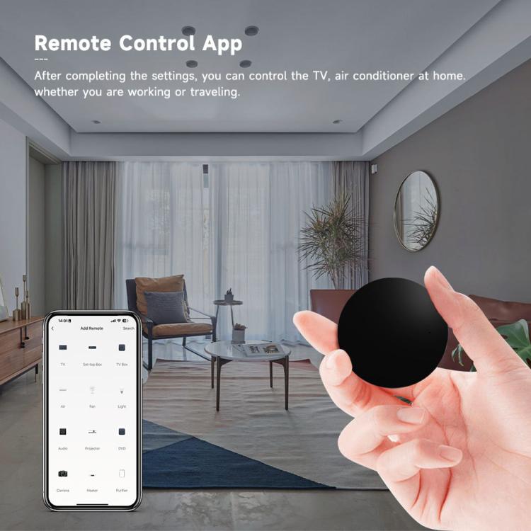 Mando a distancia universal Tuya Wifi para el hogar inteligente, compatible con control por voz y control remoto desde el teléfono móvil., IR, IR+RF