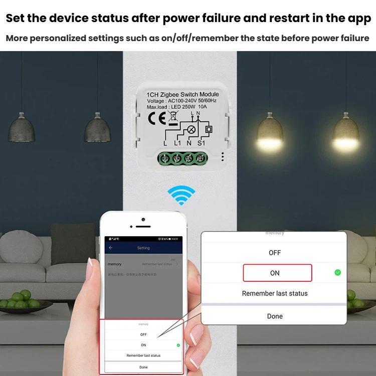 Módulo de interruptor inteligente para remodelación con control remoto por voz y encendido/apagado inteligente, ZigBee3.0 Neutral Live Wire 1CH, ZigBee3.0 Neutral Live Wire 2CH, ZigBee3.0 Neutral Live Wire 3CH, ZigBee3.0 Neutral Live Wire 4CH          ...