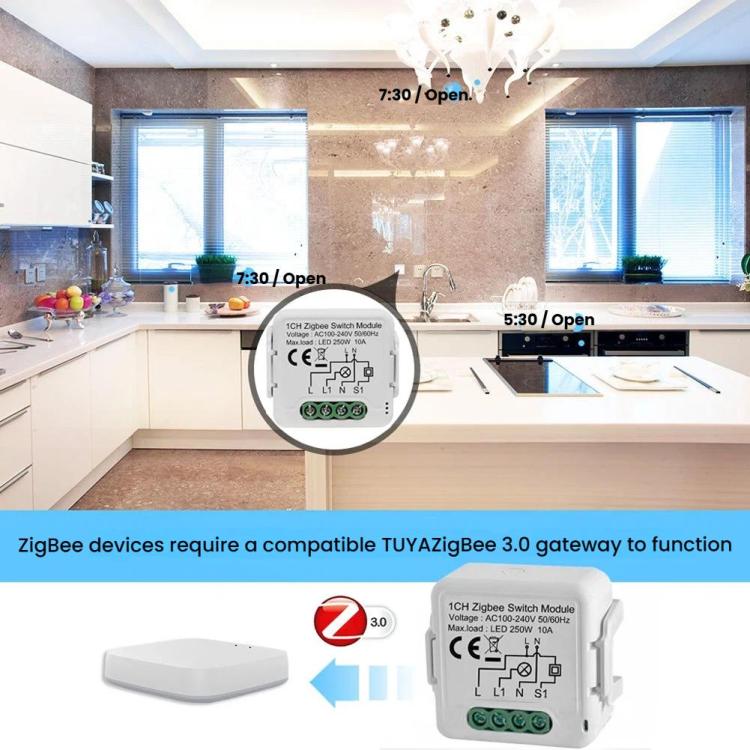 Módulo de interruptor inteligente para remodelación con control remoto por voz y encendido/apagado inteligente, ZigBee3.0 Neutral Live Wire 1CH, ZigBee3.0 Neutral Live Wire 2CH, ZigBee3.0 Neutral Live Wire 3CH, ZigBee3.0 Neutral Live Wire 4CH          ...