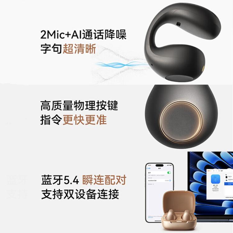 Auriculares inalámbricos Bluetooth abiertos ANKER SoundCore C40i con clip para la oreja