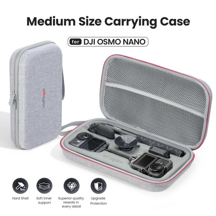 Estuche rígido mediano aMagisn para DJI Osmo Nano con inserto de espuma extraíble., For DJI Osmo Nano