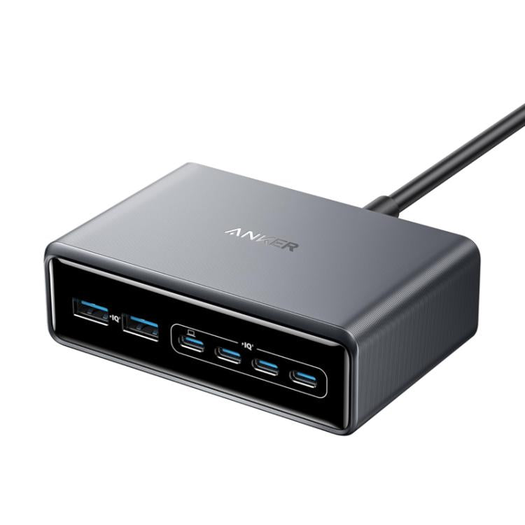 Cargador de escritorio Prime de 200 W con nitruro de galio, 4 puertos tipo C + 2 puertos USB, base de carga con 6 puertos y enchufe estadounidense., A2683
