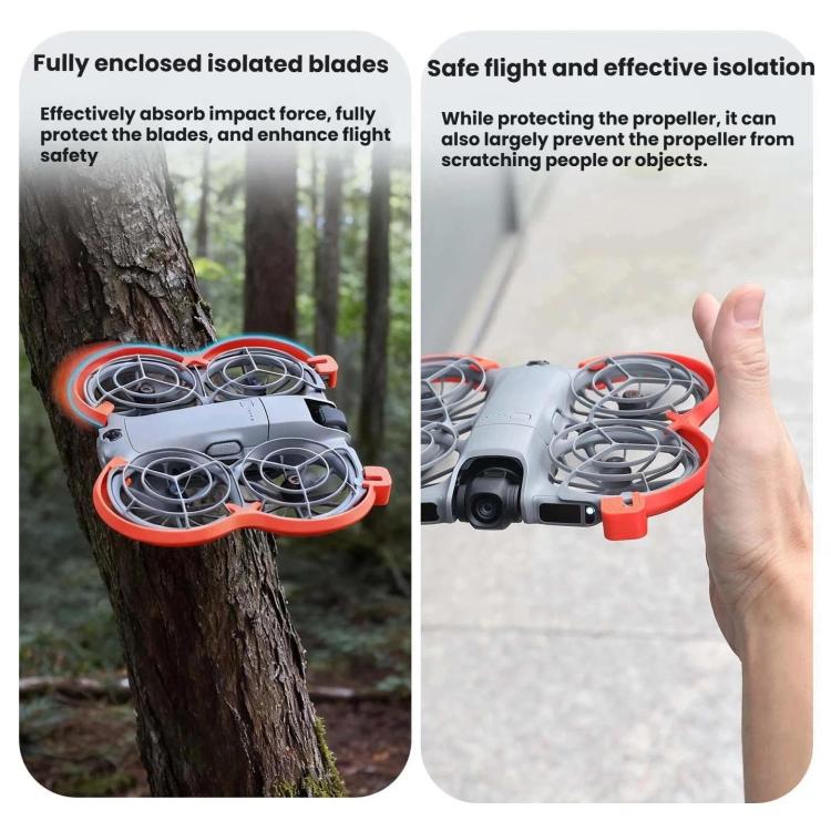 Kit de protectores de hélices para dron DJI Neo 2: anillos anticolisión y accesorios de seguridad duraderos., No Video Transmission Orange, No Video Transmission Gray, No Video Transmission Black, Support Video Add-Ons Orange, Support Video Add-Ons Gra...
