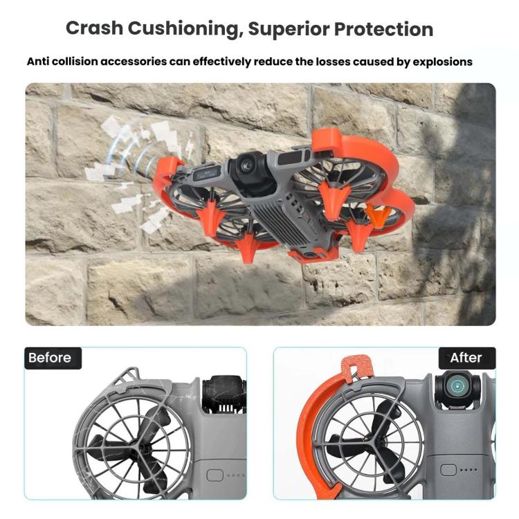 Kit de protectores de hélices para dron DJI Neo 2: anillos anticolisión y accesorios de seguridad duraderos., No Video Transmission Orange, No Video Transmission Gray, No Video Transmission Black, Support Video Add-Ons Orange, Support Video Add-Ons Gra...