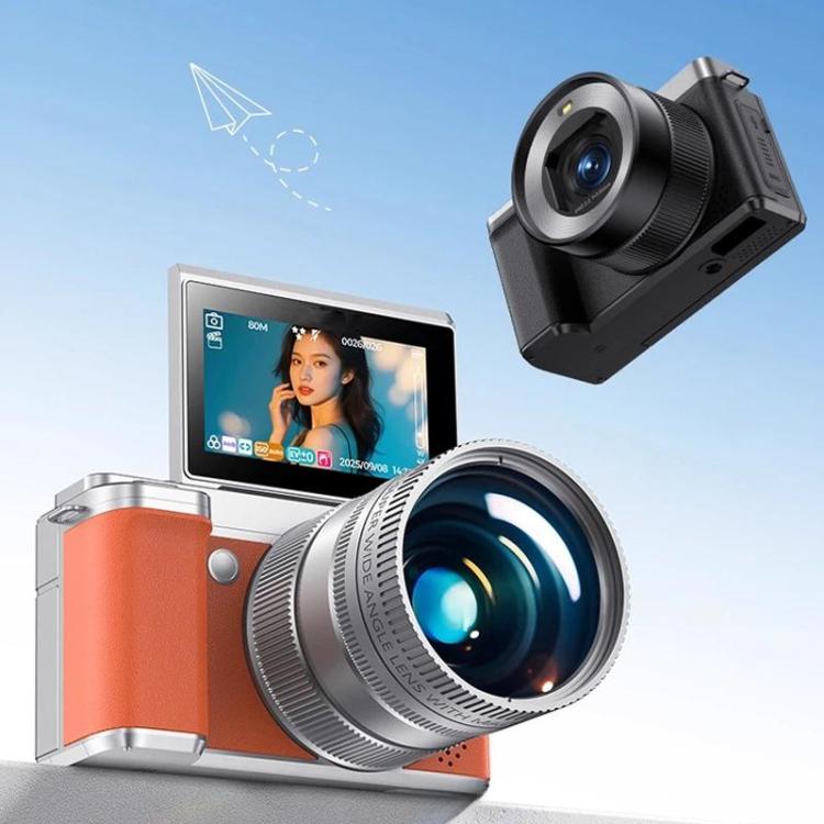 Cámara digital con pantalla abatible 5K y doble lente con función de embellecimiento