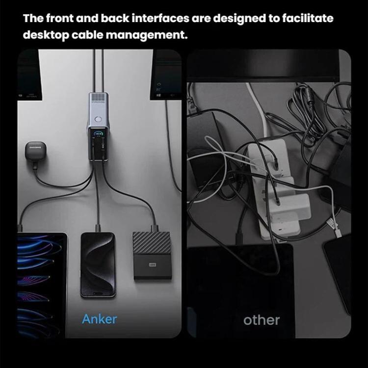 ANKER A83B6 14 en 1 Prime 160W Estación de carga para pantalla digital de escritorio HDMI HD Cast Screen, enchufe estadounidense, A83B6