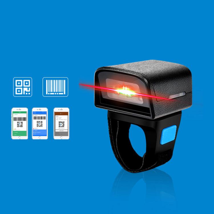 Escáner Bluetooth de anillo 2D, mini escáner de código de barras inalámbrico para logística de almacén., Z01D