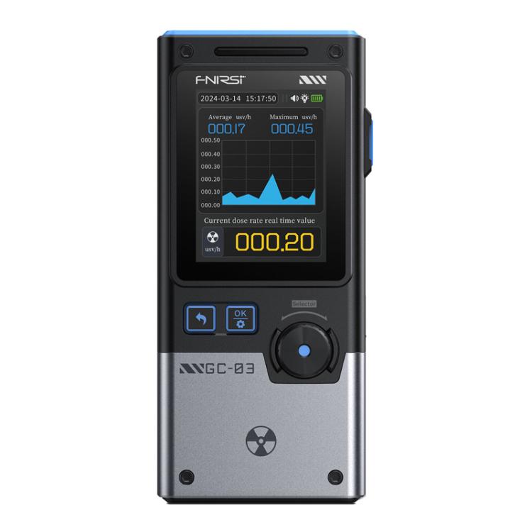 Detector electromagnético de radiación nuclear FNIRSI GC-03 3 en 1 para uso ambiental en productos del mar.