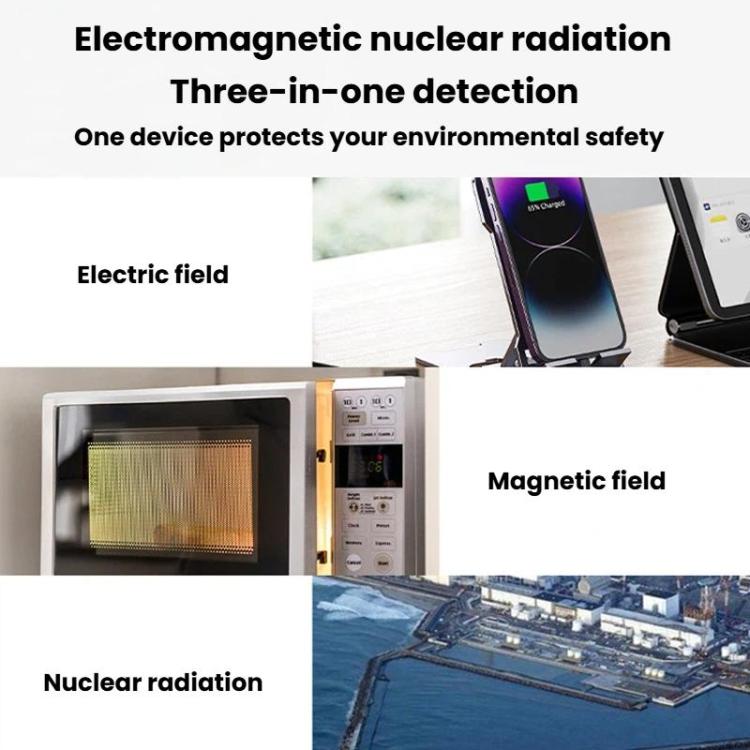 Detector electromagnético de radiación nuclear FNIRSI GC-03 3 en 1 para uso ambiental en productos del mar.