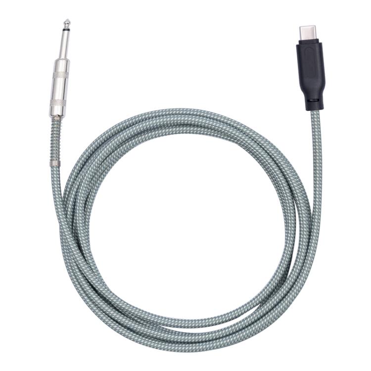 Cable de audio para guitarra eléctrica, teléfono móvil y ordenador, con conector macho de 6,35 mm a conector macho tipo C., 1m, 2m, 3m, 5m