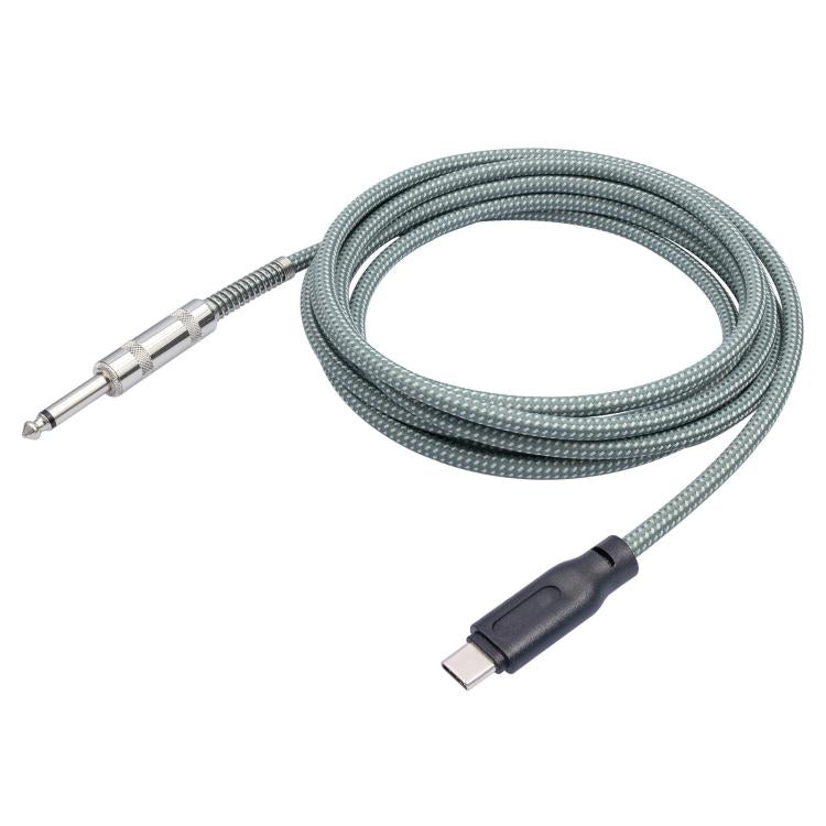 Cable de audio para guitarra eléctrica, teléfono móvil y ordenador, con conector macho de 6,35 mm a conector macho tipo C., 1m, 2m, 3m, 5m