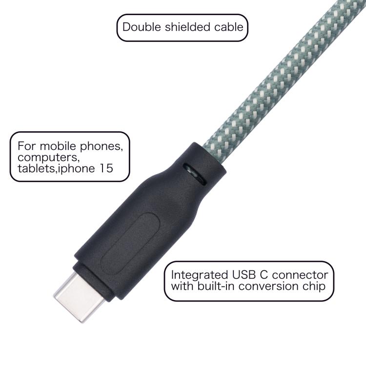 Cable de audio para guitarra eléctrica, teléfono móvil y ordenador, con conector macho de 6,35 mm a conector macho tipo C., 1m, 2m, 3m, 5m
