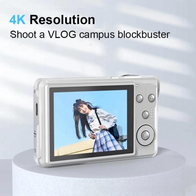 Cámara digital básica CDF6 con enfoque automático para fotos de 64 MP y vídeo 4K, pantalla LCD de 2,8 pulgadas y flash incorporado.