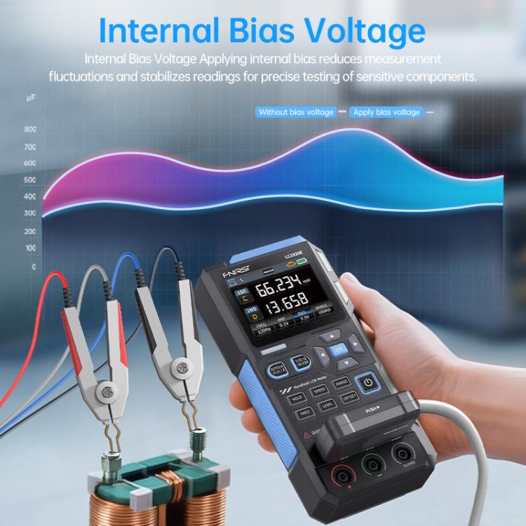 Probador digital portátil de puentes, comprobador de capacitancia, resistencia e inductancia., FNIRSI LC1020E