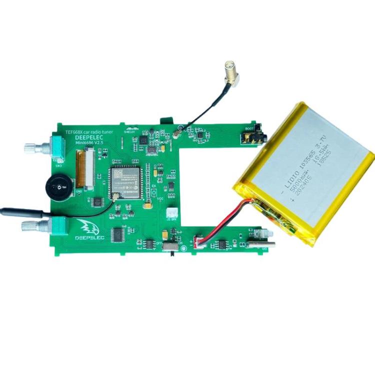 Radio DEEPELEC DP-666 con pantalla táctil, modelo TEF6686, FM de banda completa y alta sensibilidad.
