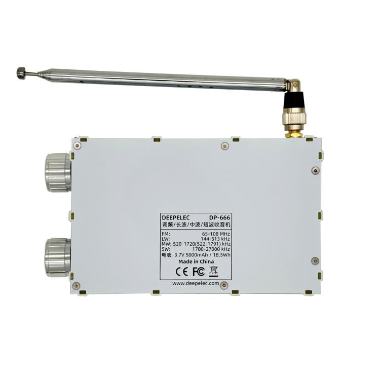 Radio DEEPELEC DP-666 con pantalla táctil, modelo TEF6686, FM de banda completa y alta sensibilidad.