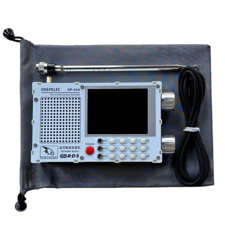 Radio DEEPELEC DP-666 con pantalla táctil, modelo TEF6686, FM de banda completa y alta sensibilidad.