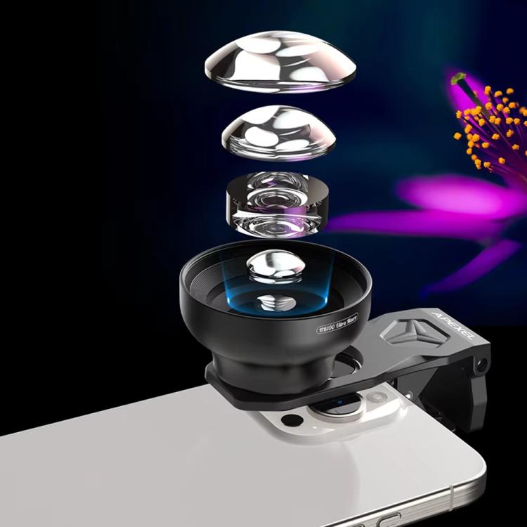 Kit de lente macro APEXEL HB100U con filtro CPL de 52 mm y filtro de estrella para smartphones. Juego de lentes 3 en 1 para cámara de teléfono., APL-HB100U52MM