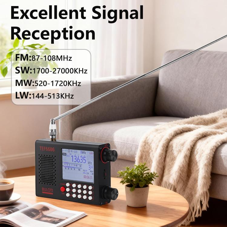 Radio FM de alta sensibilidad con pantalla táctil BULOTI TEF6686