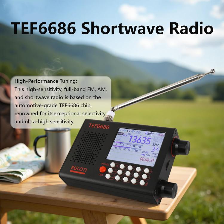 Radio FM de alta sensibilidad con pantalla táctil BULOTI TEF6686