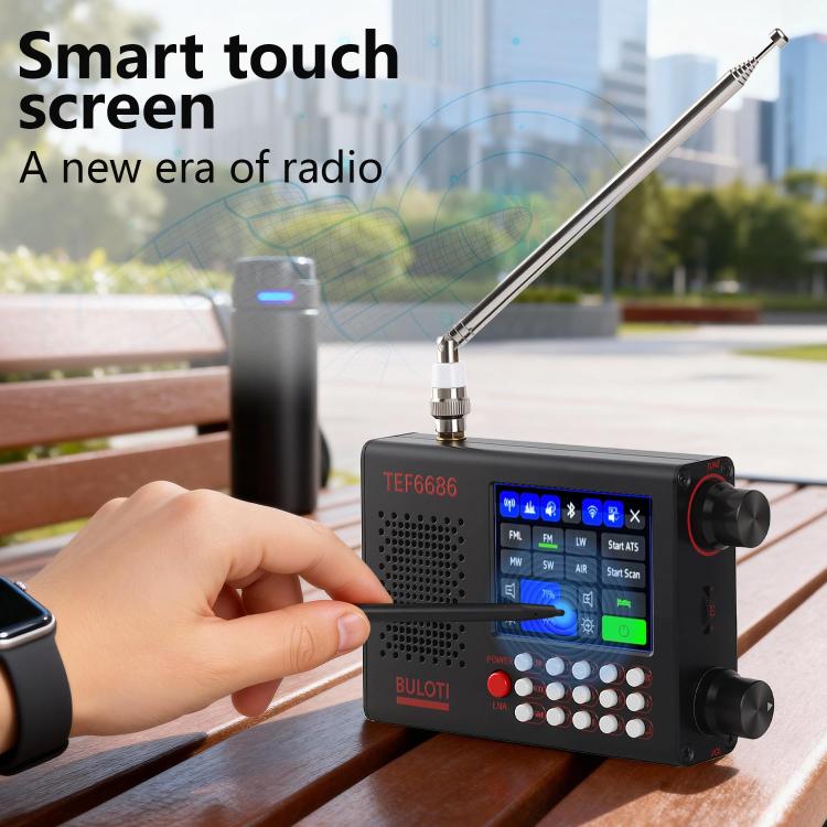 Radio FM de alta sensibilidad con pantalla táctil BULOTI TEF6686