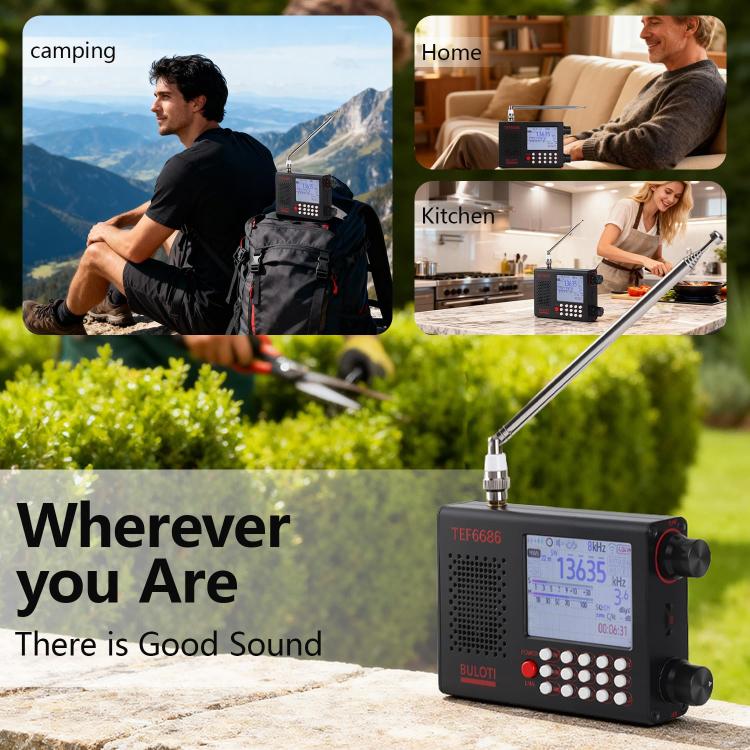Radio FM de alta sensibilidad con pantalla táctil BULOTI TEF6686