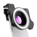Kit de fotografía macro APEXEL HB100 Ultra Macro y luz de relleno FL26 para smartphones, APL-HB100UFL26