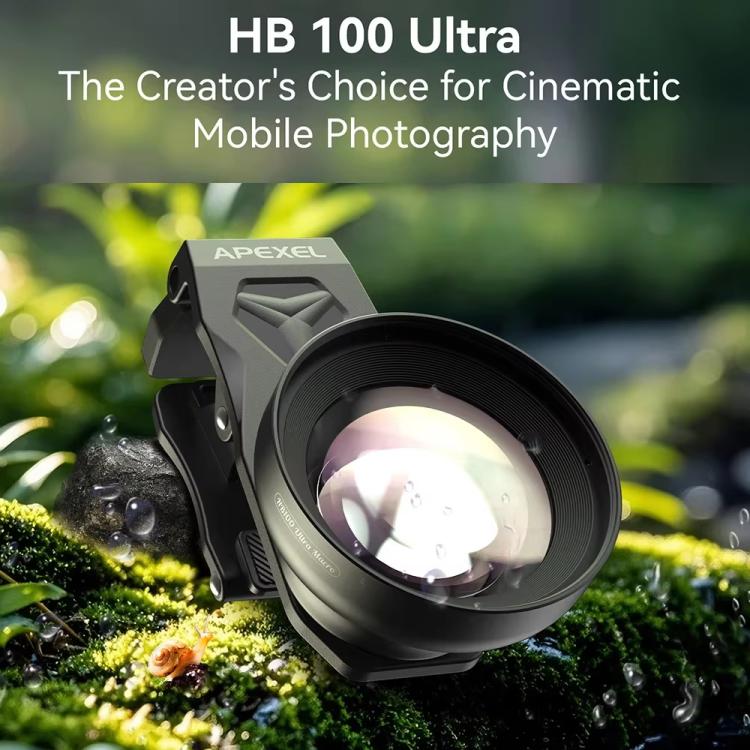 Lente macro ultra APEXEL HB100 para smartphones, zoom telefoto de 50-110 mm, apertura F1.05, lente HD., APL-HB100U