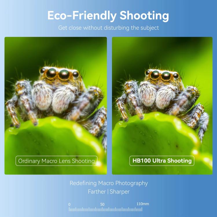 Lente macro ultra APEXEL HB100 para smartphones, zoom telefoto de 50-110 mm, apertura F1.05, lente HD., APL-HB100U