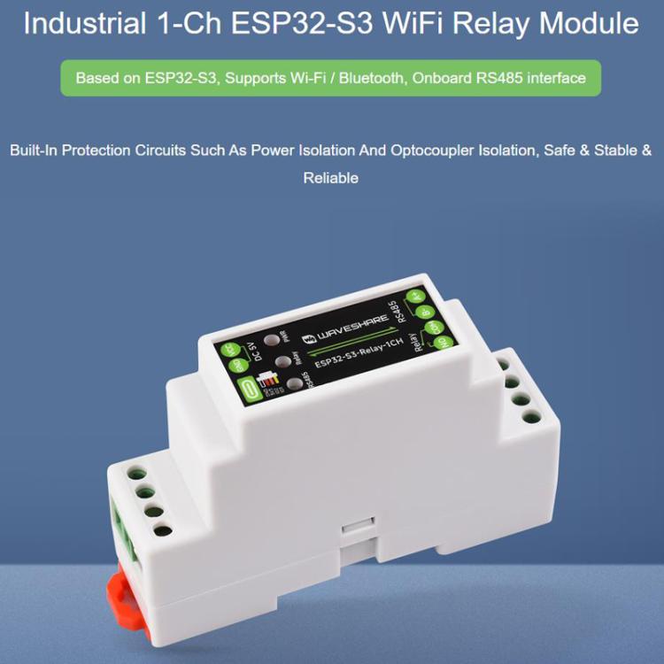 Placa de control industrial con relé de red WiFi compatible con WiFi/Bluetooth y múltiples circuitos de protección de aislamiento., 32152