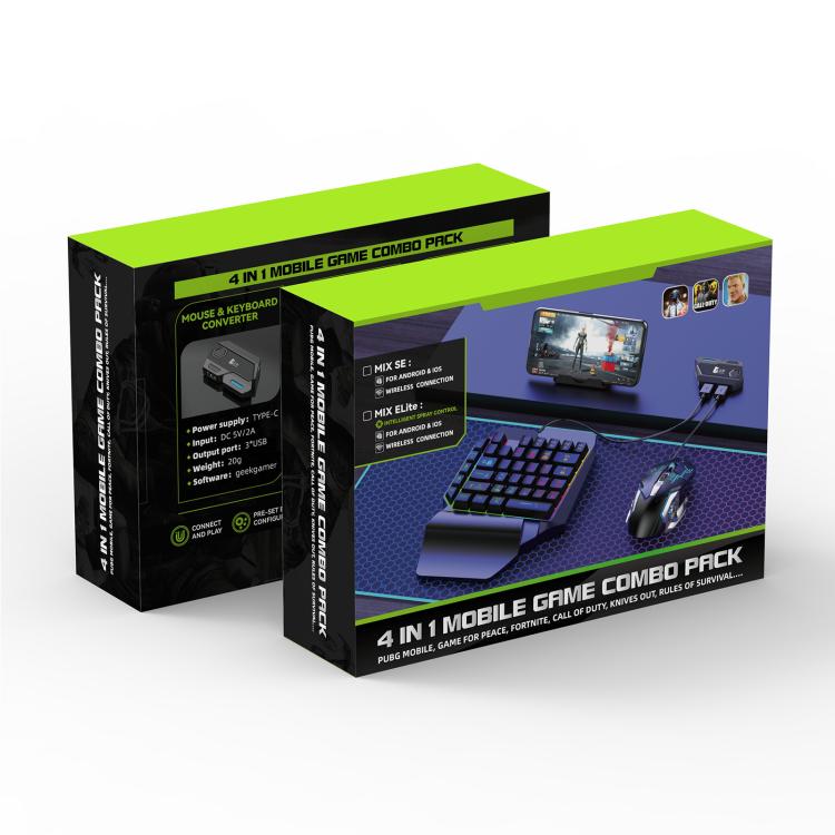 Controlador de juegos móviles Bluetooth 5.0, convertidor de teclado y ratón, Mix SE Normal 4pcs /Set, Mix Elite Smart 4pcs /Set