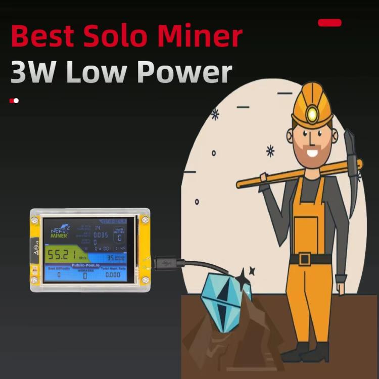 NerdMiner V2 Pantalla inteligente de 2,8 pulgadas Lotería de criptomonedas en solitario
