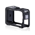 Jaula metálica de doble apertura para DJI Osmo Action 6 Joyshot, marco protector de aluminio con orificios para tornillos de 1/4 de pulgada y soporte para zapata fría., Dual-Open Cage
