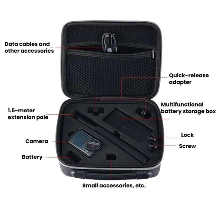 Bolsa de almacenamiento portátil para cámaras DJI Osmo Action 3 / 4 / 5 Pro / 6, For DJI Osmo Action 3 / 4 / 5 Pro / 6