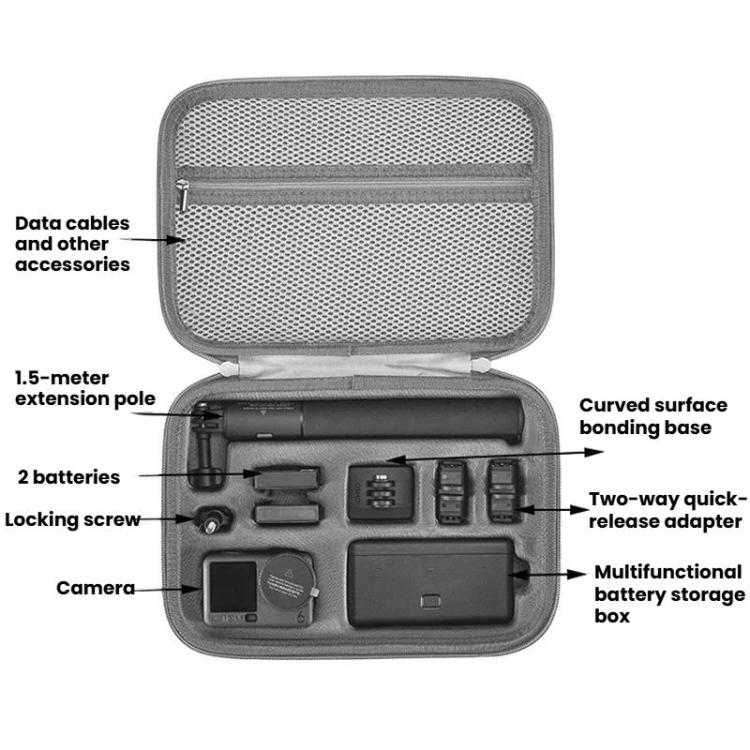 Bolsa portátil impermeable y resistente a los golpes para la cámara DJI Osmo Action 6 Adventure Combo