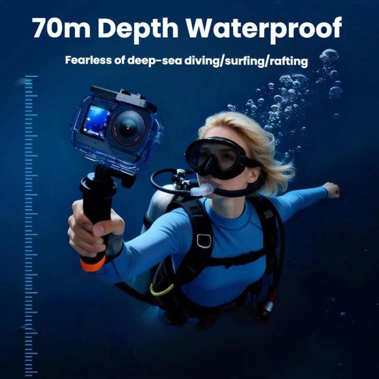 Carcasa impermeable para DJI Osmo Action 6, 70 m IPX8, para buceo, con doble zapata fría., Waterproof Case