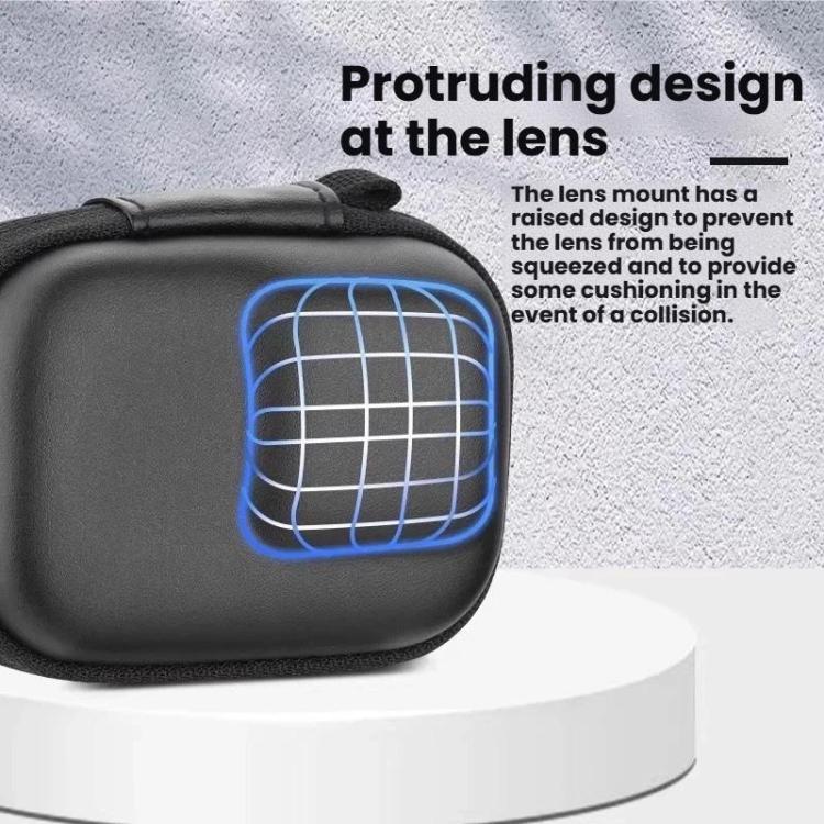 Estuche de almacenamiento de PU resistente al agua para DJI Osmo Action 6, bolsa para cámara con mosquetón.