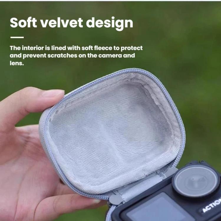 Estuche de almacenamiento de PU resistente al agua para DJI Osmo Action 6, bolsa para cámara con mosquetón.