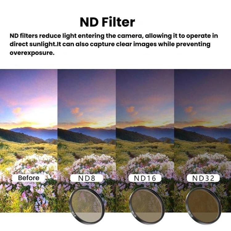Filtro para lente de cámara DJI Osmo Action 6, ND8, ND16, ND32, ND64, CPL, UV, Diffusion 1/4, CPL+ND16+Diffusion1/4, CPL+ND8+ND16, CPL+ND16+ND32+Diffusion1/4, CPL+ND8+ND16+ND32, CPL+ND8+ND16+ND32+ND64+Diffusion1/4