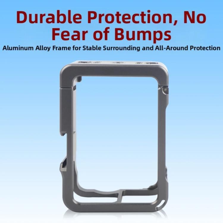 Jaula de extensión metálica protectora con soporte para zapata fría para DJI Osmo Action 6, Gray Cage
