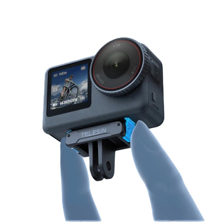 Adaptador de montaje de liberación rápida magnético TELESIN con base de dos garras para DJI Osmo Action 6, TELESIN Adapter