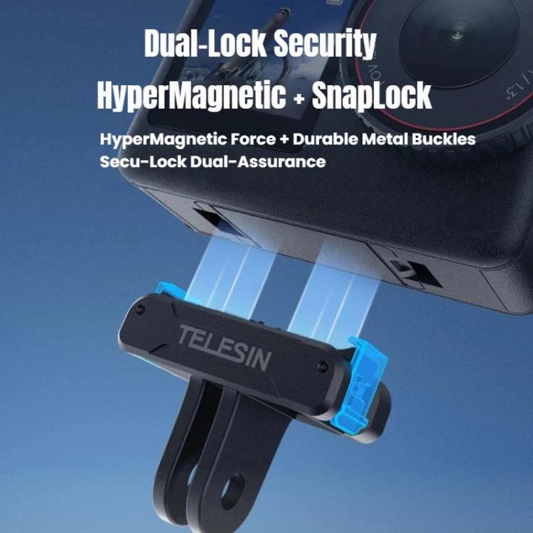 Adaptador de montaje de liberación rápida magnético TELESIN con base de dos garras para DJI Osmo Action 6, TELESIN Adapter